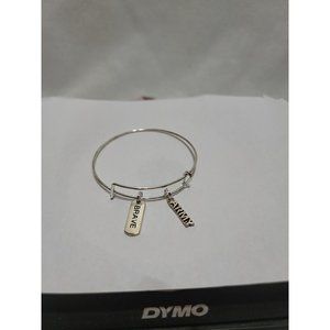 Handmade Expandable Bangle Charm Bracelet Army Brave